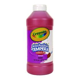 Crayola 543115038 Artista Ii Washable Tempera Paint Red 16 Oz