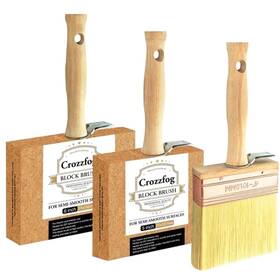 Crozzfog Ktus-10147a Deck Stain Brush Applicator 3 Pcs Paint 4 Inch 5 6 Large Wide Att