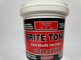 Crystalac 818110001318 Brite Tone High Solids Polyurethane Instrument Finish 8 Oz Mini Clear