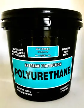 Crystalac 818110002346 Extreme Protection Water Based Polyurethane Clear Gloss Gallon