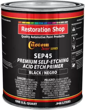 Custom Shop 691045530128 Premium Black Self Etching Primer 1 Quart - Ready To Spray Paint