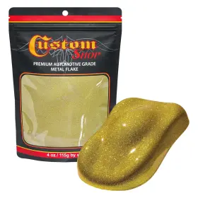 4-ounces Custom Shop 840234514610 Brilliant Gold - Of Micro Metal Flake .004 Inch 100 Micron Size Prem