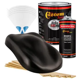 Custom Shop 844998148982 - Black Metallic Hot Rod Flatz Flat Matte Satin Urethane Auto Pain
