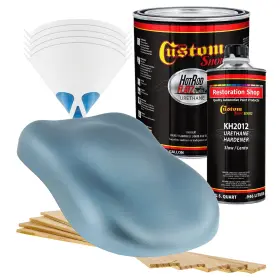 Custom Shop 844998149262 Glacier Blue Metallic - Hot Rod Flatz Flat Matte Satin Urethane Auto Paint