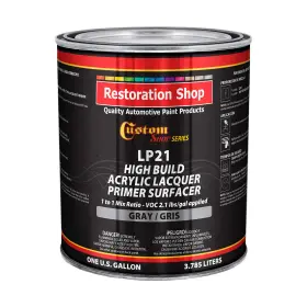 Custom Shop 848849083729 Premium High Build Gray Acrylic Lacquer Primer Surfacer 1 Gallon - Fast Fill