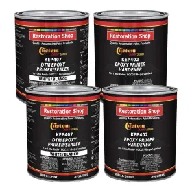 Custom Shop 848849098228 White Epoxy Primer/sealer 2.1 Gallon Kit Anti-corrosive Dtm High-performa