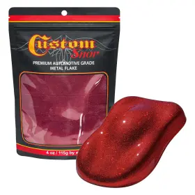 4-ounces Custom Shop Mf11-4z Fire Red - Of Micro Metal Flake .004 Inch 100 Micron Size Premium Au