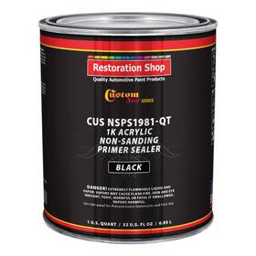 Custom Shop Nsps1981-qt Premium 1k Acrylic Non-sanding Primer Sealer Paint Color Black