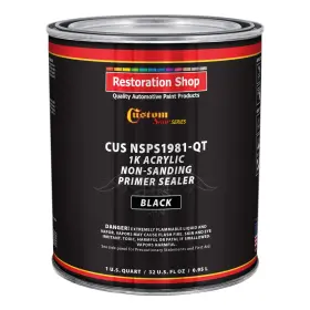 Nsps1981-qt Custom Shop Premium 1k Acrylic Non-sanding Primer Sealer Paint Color Black