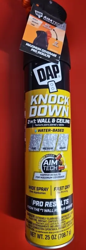 7079850010 Dap Knockdown Water Based 2 In 1 Wall And Ceiling Texture Wide Spray - 25 Oz New