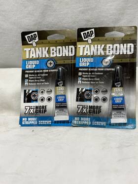 Dap 75021 2 Pack Tank Bond Liquid Grip Prevent Screws From Stripping Clear New Sealed