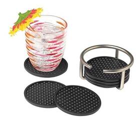 Dayglow Llc 43578 Spectrum Flex Coasters 6 Count 1 Set Satin Nickel
