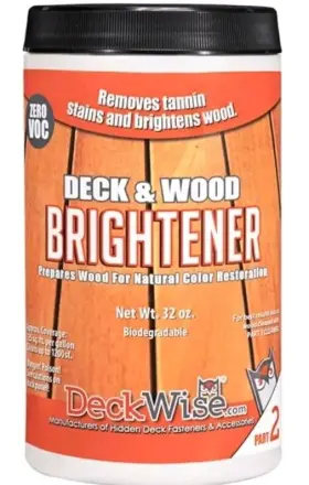 Deckwise 812637020104 Wood And Deck Brightener Part 2 Only 32oz Prepares For Natural Color