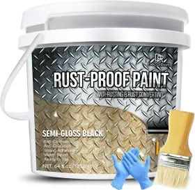 Decorrom 744759287335 Rust Converter Paint - 64oz Water-based Reformer And Metal Primer Semi-gloss
