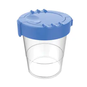 39515blu Deflecto 3.46 Inch W X 3.93 H Antimicrobial No Spill Paint Cup - Blue New