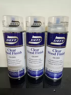010-13 Deft Clear Wood Finish Gloss Spray Lacquer 12.25oz Metal Pack Of 3