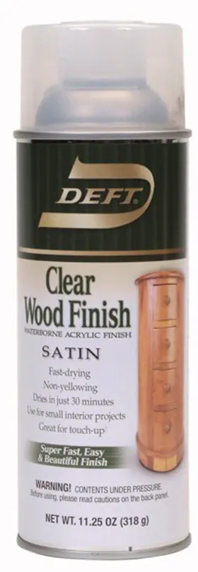 11.25-ounce Deft 037125109134 Interior Water-based Clear Wood Finish Satin Spray Aerosol