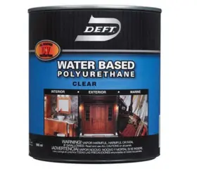 Deft 037125259044 Interior Exterior Water-based Polyurethane Clear Satin Finish Quart