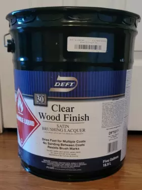 Dft017 Deft Dft017/04 Wood Finish Brushing Lacquer Clear Satin 5 Gallons