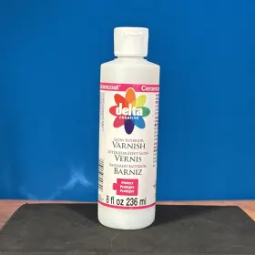 Delta Creative 017158700294 Ceramcoat Protect Exterior/interior Varnish 8oz Gloss
