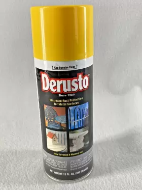 52069830 Derusto Rust Protection Spray Paint Gloss Yellow 12 Oz