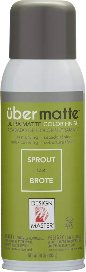 Design Master 008596015545 Ubermatte Spray Paint Sprout Green 10 Ounce 3 Cans