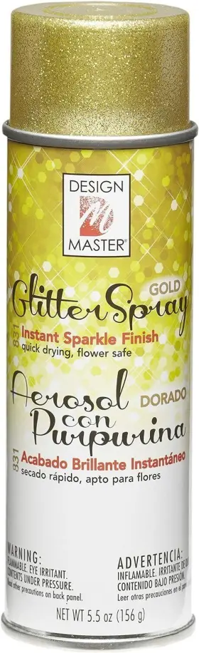 Design Master 008596048314 No.831 Glitter Gold Spray 5.5 Ounces