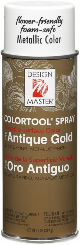 12oz-antique Design Master Dm-m-746 Colortool Metallic Spray Paint Gold
