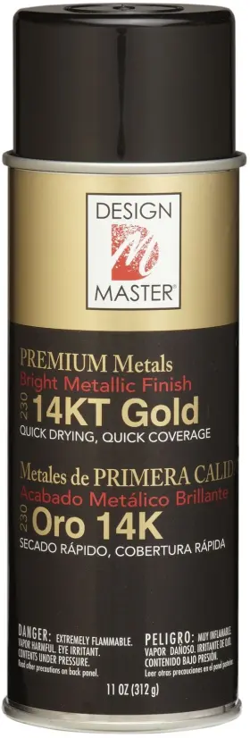 Dm-mg-230 Design Master Metallic Spray Paint 11oz-14 Kt Gold