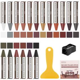 Dewel 18x-lb-d Wood Filler Sticks 18 Colors Crayons For Scratches Floor Re