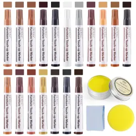 Jy-at-0105-18 Dewel Furniture Markers Touch Up 18 Colors Wood Repair Kit With