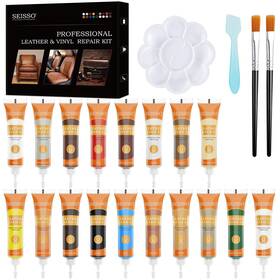 Dewel Pg-0375-18x 18 Colors Leather Repair Kit For Furniture And Vinyl Refurbish