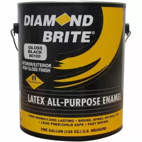 82100-1 Diamond Brite Paint 760968010014 Interior And Exterior Latex Gloss Enamel 1 Gallon In Black