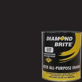 Diamond Brite Paint 760968010045 80100 1-quart Latex Gloss Enamel Black