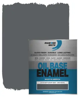 32150-2 Diamond Brite Paint 760968321523 1 Quart Oil Base Enamel In Battleship Gray