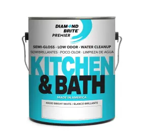 Diamond Brite Paint 760968405018 Kitchen And Bathroom 1 Gallon White Semi Gloss Latex