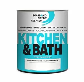Diamond Brite Paint 760968405025 Kitchen And Bathroom 1 Quart White Semi Gloss Latex 4