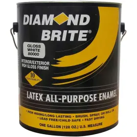 Diamond Brite Paint 760968800011 1-gallon Latex Gloss Enamel White 80000