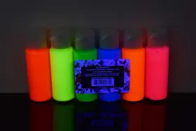 Directglow Llc 765573942705 Uv Reactive Fluorescent Tempera Party Paint 6 Color Assortment 2