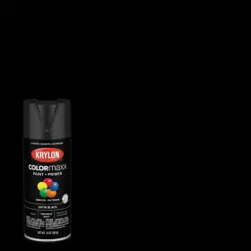 K05557007 Diversified Brands 6-pack Of 12 Oz Black Colormaxx Paint And Primer Spray Satin