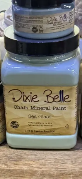 Dixie Belle 815146020962 Chalk Mineral Paint Sea Glass Water Based 32oz Brand New
