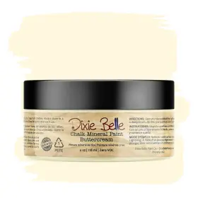 Dixie Belle Paint Company 815146029156 Chalk Finish Furniture Buttercream 4oz Matte Creamy White Chic Ch