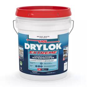 Drylok 726084277724 Extreme 5 Gal. Bright White Flat Latex Interior/exterior Basement And Masonry Wa