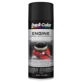 De1654 Dupli-color 026916157133 Engine Enamel Spray Paint With Ceramic - Flat Black 12 Oz Aerosol Can