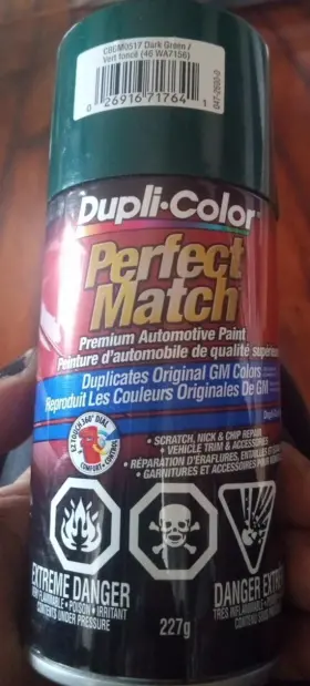 Bgm0517 Dupli-color 026916717641 Dark Green Gm Perfect Match Auto Paint 8 Oz. Can 46 Wa7156