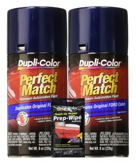 Dupli-color 026916900777 Blue Pearl Premium Automotive Paint - 8oz. Bundles With Prep Wipe 3 Items