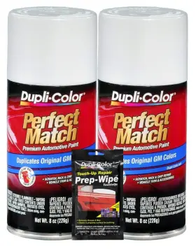 Dupli-color 026916914484 Polar/arctic White Exact-match Automotive Paint For Gm Vehicles - 8 Oz Bundl