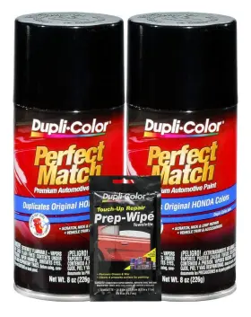Dupli-color 026916994592 Black Metallic Exact-match Automotive Paint - 8 Oz Bundles With Prep Wipe 3