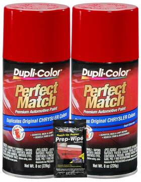 Dupli-color Bcc0419 Flame Red Perfect Match Automotive Paint For Chrysler Vehicles - 8 Oz Bundle