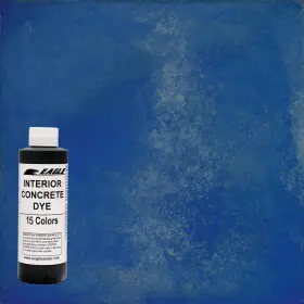 Eagle 445027392371 1 Gal. Blue Poppy Interior Concrete Dye Stain Makes With Water From 8 Oz. Concen
